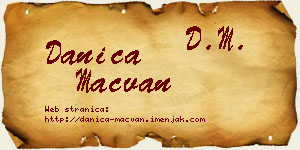 Danica Mačvan vizit kartica